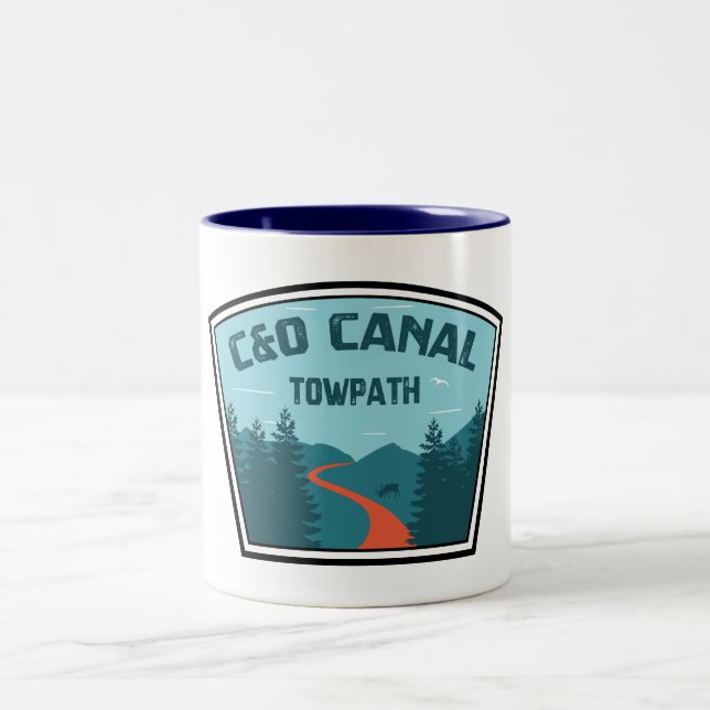 C&O Canal Towpath Zweifarbige Tasse (Mittel)