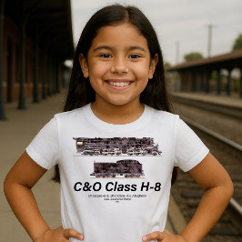 C&O Class H-8 Allegheny Steam Locomotive Profile T-Shirt