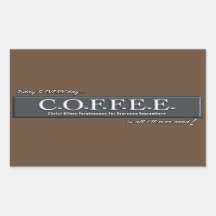 C.O.F.E.E. Aufkleber Art Christliches Herz