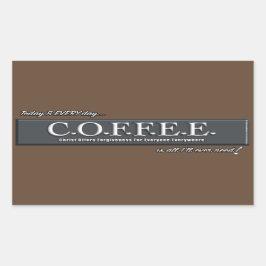 C.O.F.E.E. Aufkleber Art Christliches Herz