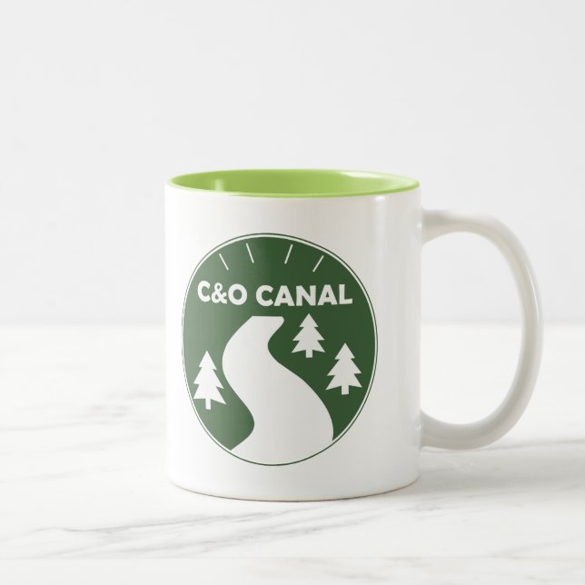 C&O KanalTowpath Zweifarbige Tasse (Rechts)