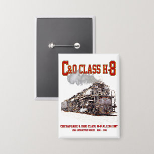 C&O-Klasse H-8 2-6-6-6 Allegheny-Dampflokomotive Button
