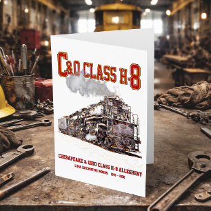 C&O-Klasse H-8 2-6-6-6 Allegheny-Dampflokomotive Dankeskarte