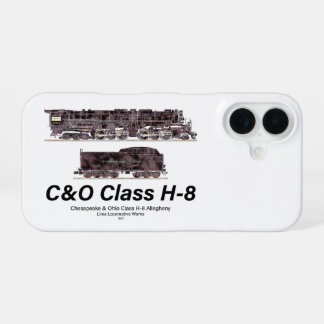 C&O Klasse H-8 Allegheny-Dampflokomotiven-Profil iPhone 16 Hülle