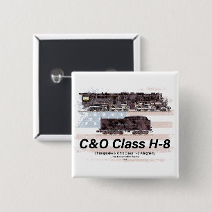 C&O Klasse H-8 Allegheny-Lokomotive - Amerikanisch Button