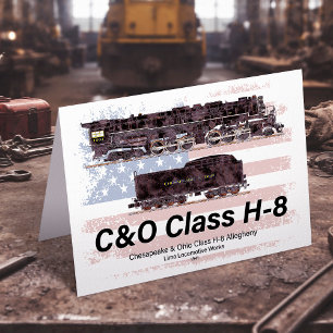 C&O-Klasse H-8 Allegheny-Lokomotive - Amerikanisch Dankeskarte