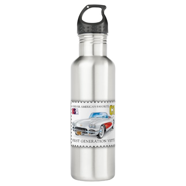 C-ONE AUTOMOBILE ART EDELSTAHLFLASCHE (Vorderseite)