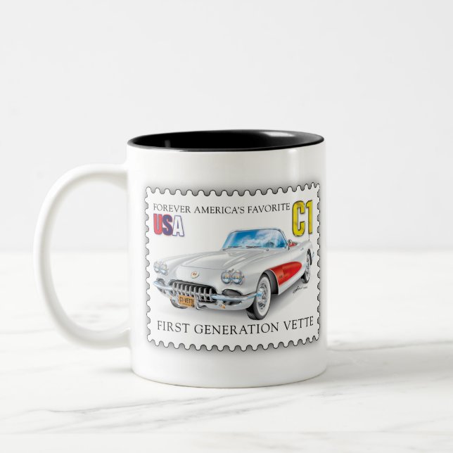 C-ONE AUTOMOBILE ART ZWEIFARBIGE TASSE (Links)