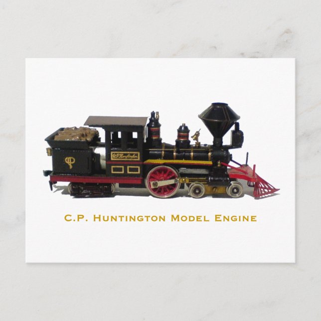 C.P. Huntington Model Motor Postkarte (Vorderseite)