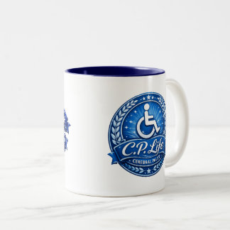 C.P. Life - Zerebralparese-Kaffeetassen-Design 1 Zweifarbige Tasse