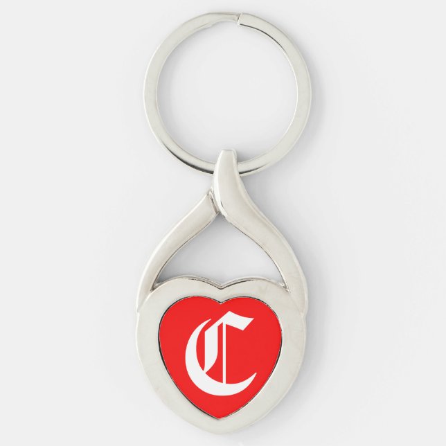 "C" Red Heart Schlüsselanhänger (Vorderseite)