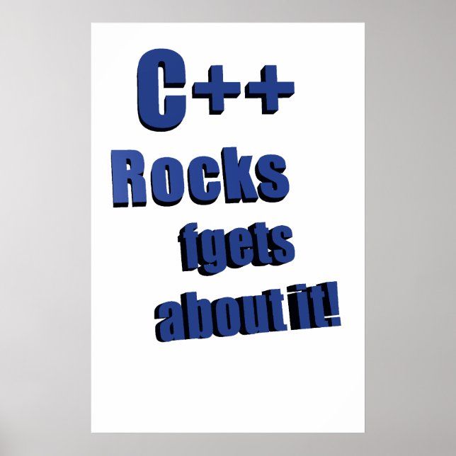 C++ Rocks FGet darüber Poster (Vorne)