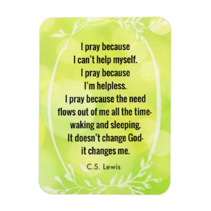 C.S. Lewis-Gebets-Gedicht-Magnet Magnet