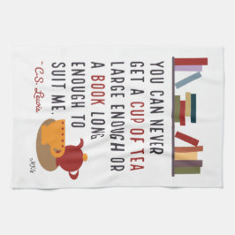 C.S. Lewis Tee und Bücher zitieren Illustriert Geschirrtuch