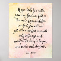 C.S. Lewis Truth Quote Art Print