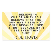 C.S. Lewis Zitat Aufkleber - Christentum