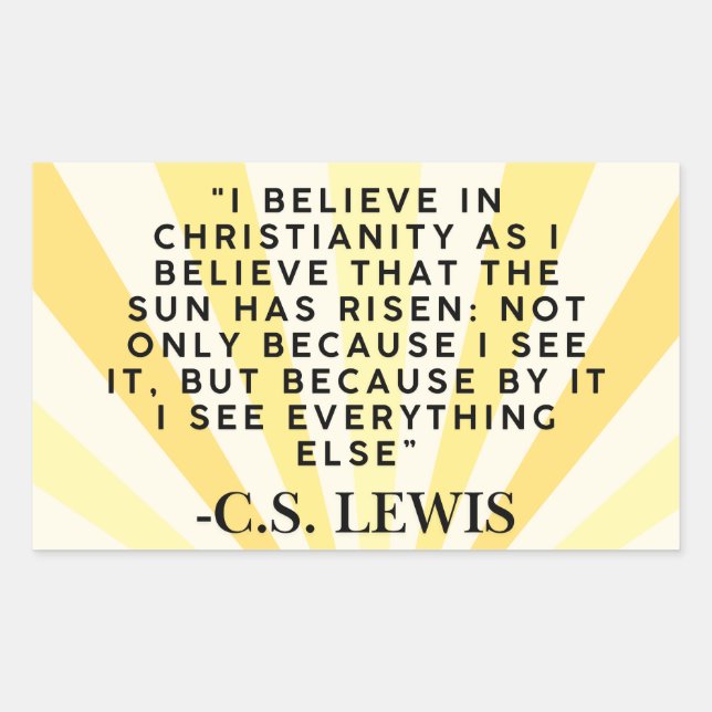 C.S. Lewis Zitat Aufkleber - Christentum (Vorderseite)