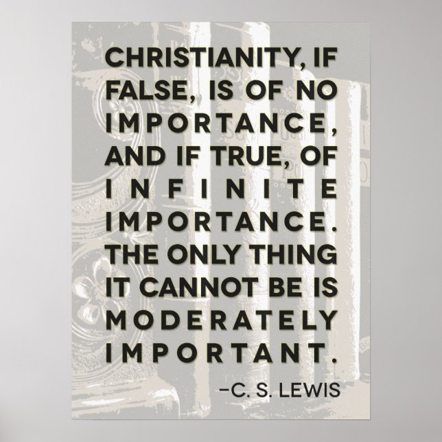 C. S. Lewis Zitat Poster - "Christentum..." (Vorne)