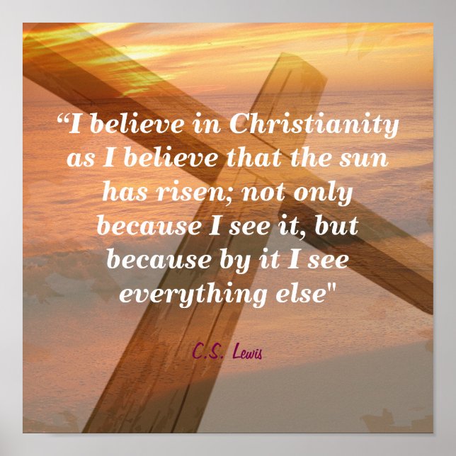 C. S. Lewis Zitat über das Christentum Poster (Vorne)
