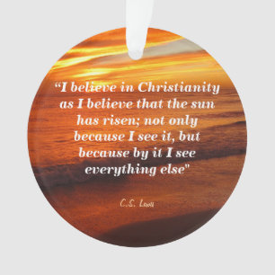 C. S. Lewis Zitat zum Christentum Ornament