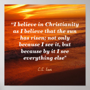 C. S. Lewis Zitat zum Christentum Poster