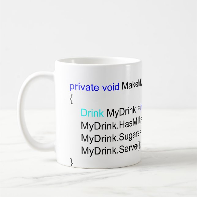 C# scharfe Programmierer-Kaffee-Tasse Tasse (Links)