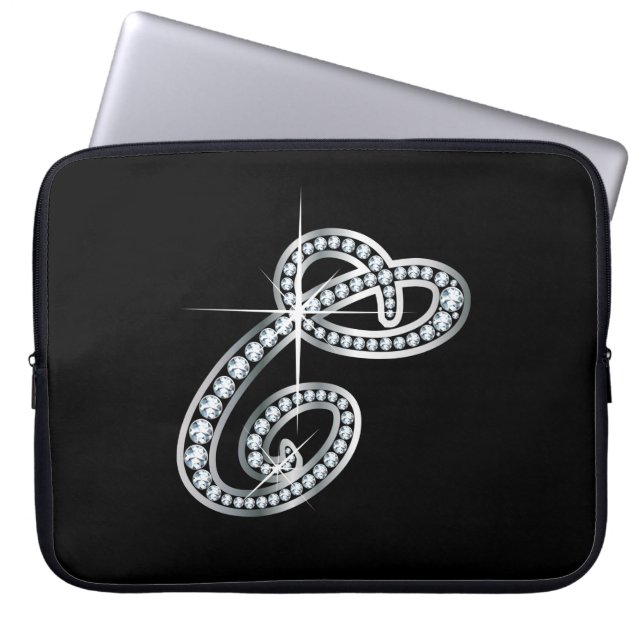 C Script-Imitate -"Diamond" Laptopschutzhülle (Vorderseite)