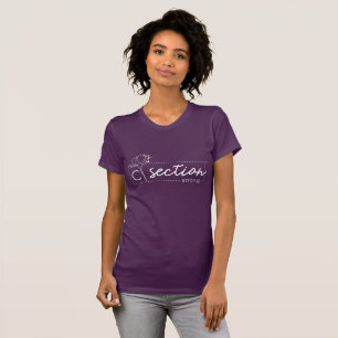 C-Sektion Starker Lila, Kurzer T - Shirt