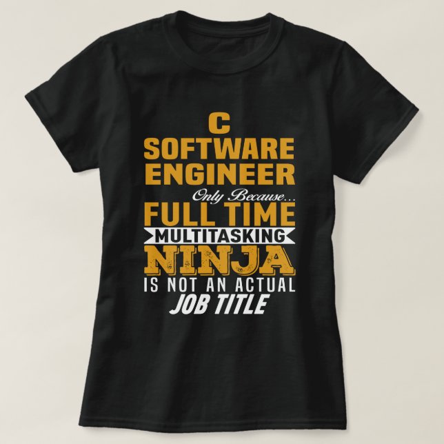 C Software Engineer T-Shirt (Design vorne)