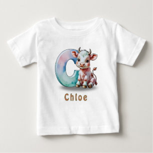 C steht für Kuh – Individuelles Baby-T-Shirt  Baby T-shirt