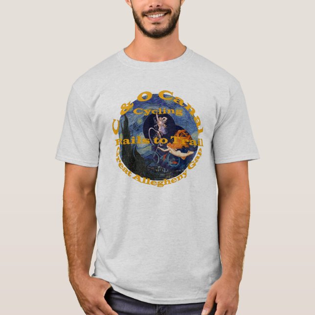 C und O Canal Great Allegheny Gap Cycling Bicycle T-Shirt (Vorderseite)