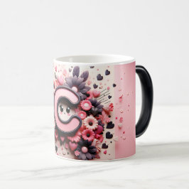 C Valentine alphabet 3D Verwandlungstasse