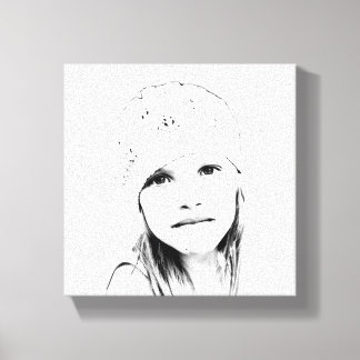 C Vector in Schwarz und Weiß Leinwanddruck