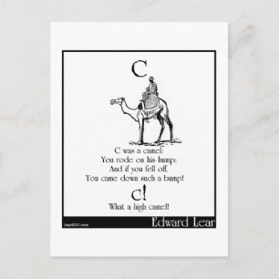 C war ein Kamel Postkarte