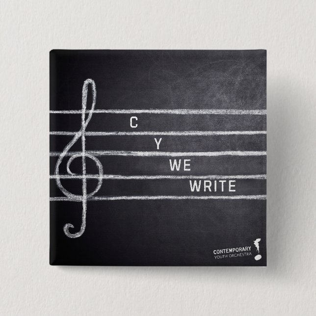 C Y Wir schreiben Button Pin (Vorderseite)