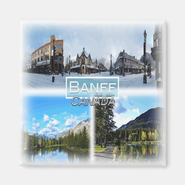 CA0028 Amerika, Kanada, Banff, Bow River, Kühlschr Magnet (Vorne)
