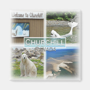 CA0029 Amerika, Kanada, Churchill, Welcome Kühlsch Magnet