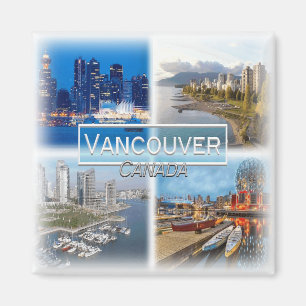 CA0032 Amerika, Kanada, Vancouver, Skyline Kühlsch Magnet
