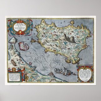 ca. 1610 Ischia Karte Poster