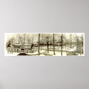 Ca. 1900 Highland Kurz Hills NJ Panorama Poster