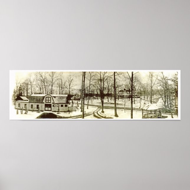 Ca. 1900 Highland Kurz Hills NJ Panorama Poster (Vorne)