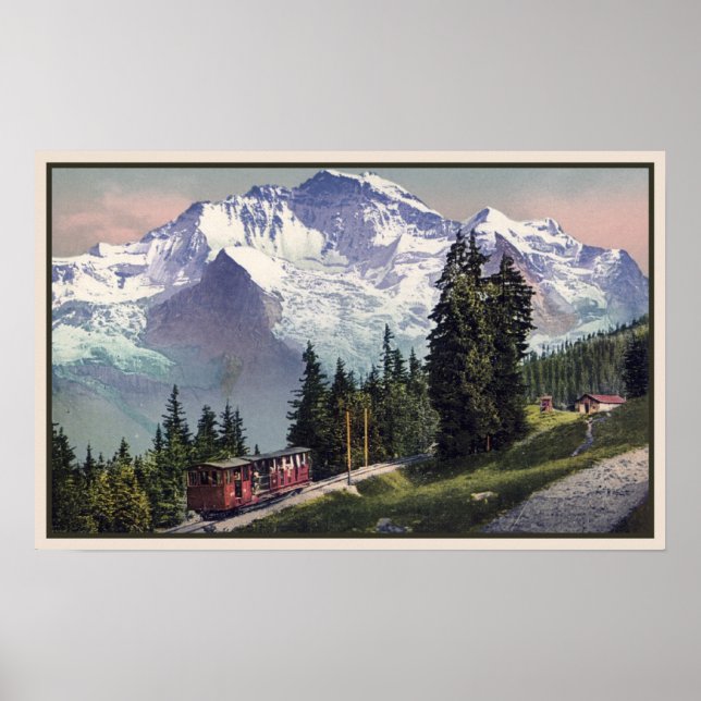 ca. 1900 Jungfrau Bergmütterbahn Poster (Vorne)