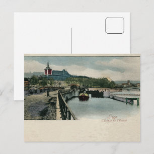 ca 1900 Lüttich das Bistum Schleuse Postkarte