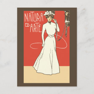 ca. 1900 Vintage italienische Ladys' Fashion Postkarte