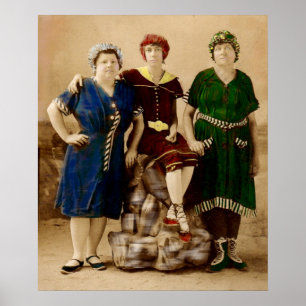 Ca. 1910 Atlantic City Badbeauties RPPC Poster