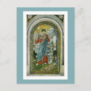 ca 1910, Minerva-Mosaik in der Library of Congress Postkarte