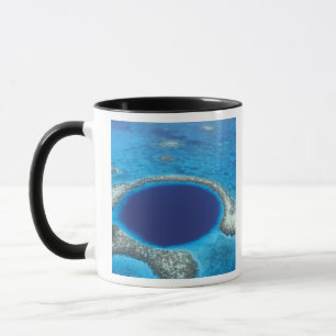 CA, Belize. Luftbild des Blauen Loch (Durchmesser) Tasse