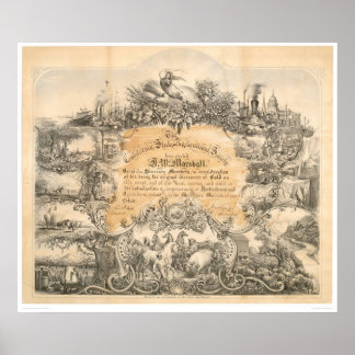CA. Bescheinigung der landwirtschaftlichen Gesells Poster