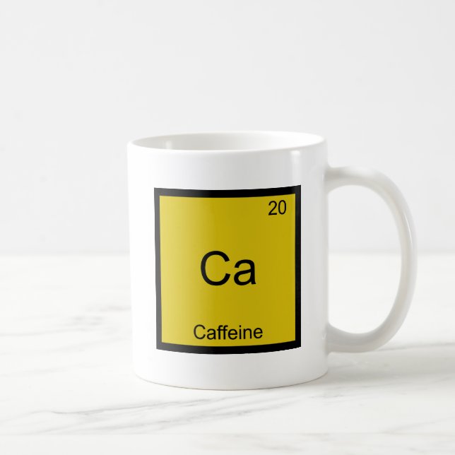Ca - Caffeine Funny Chemistry Element Symbol T-Shi Tasse (Rechts)