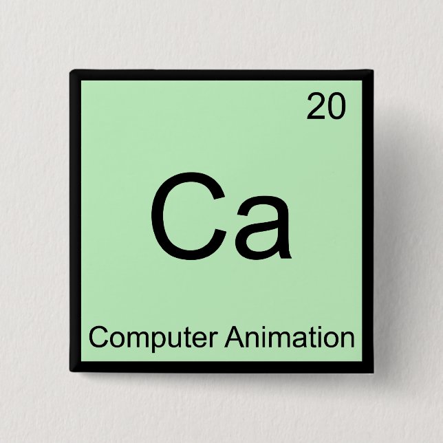 Ca - Computeranimation — Funny Chemistry Element T Button (Vorderseite)